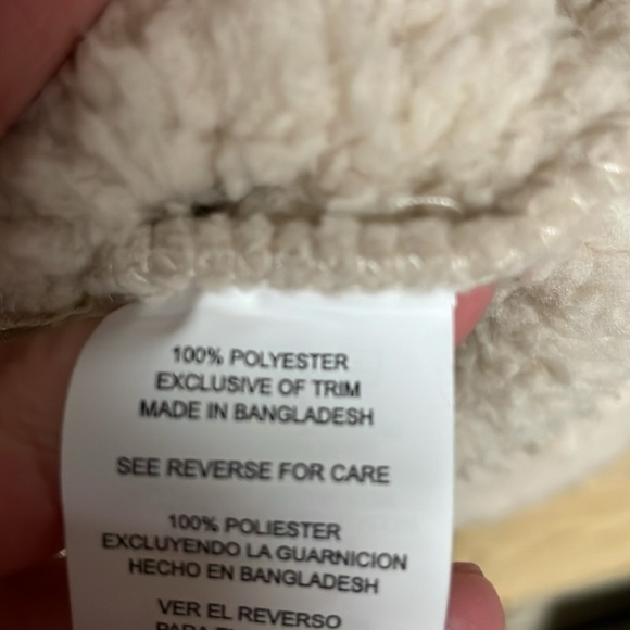 Leg3nd Discovery size XL zip up cream color teddy bear hoodie jacket - Picture 7 of 9